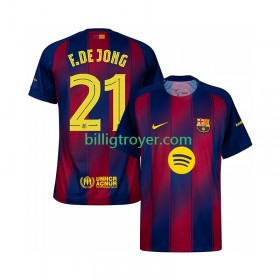 Billige Fotballdrakter FC Barcelona Frenkie de Jong 21 Champions League Hjemmedraktsett 2025/26 Kortermet
